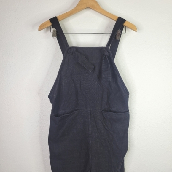 Beaton linen black overalls pants XS HTF! - Picture 3 of 9
